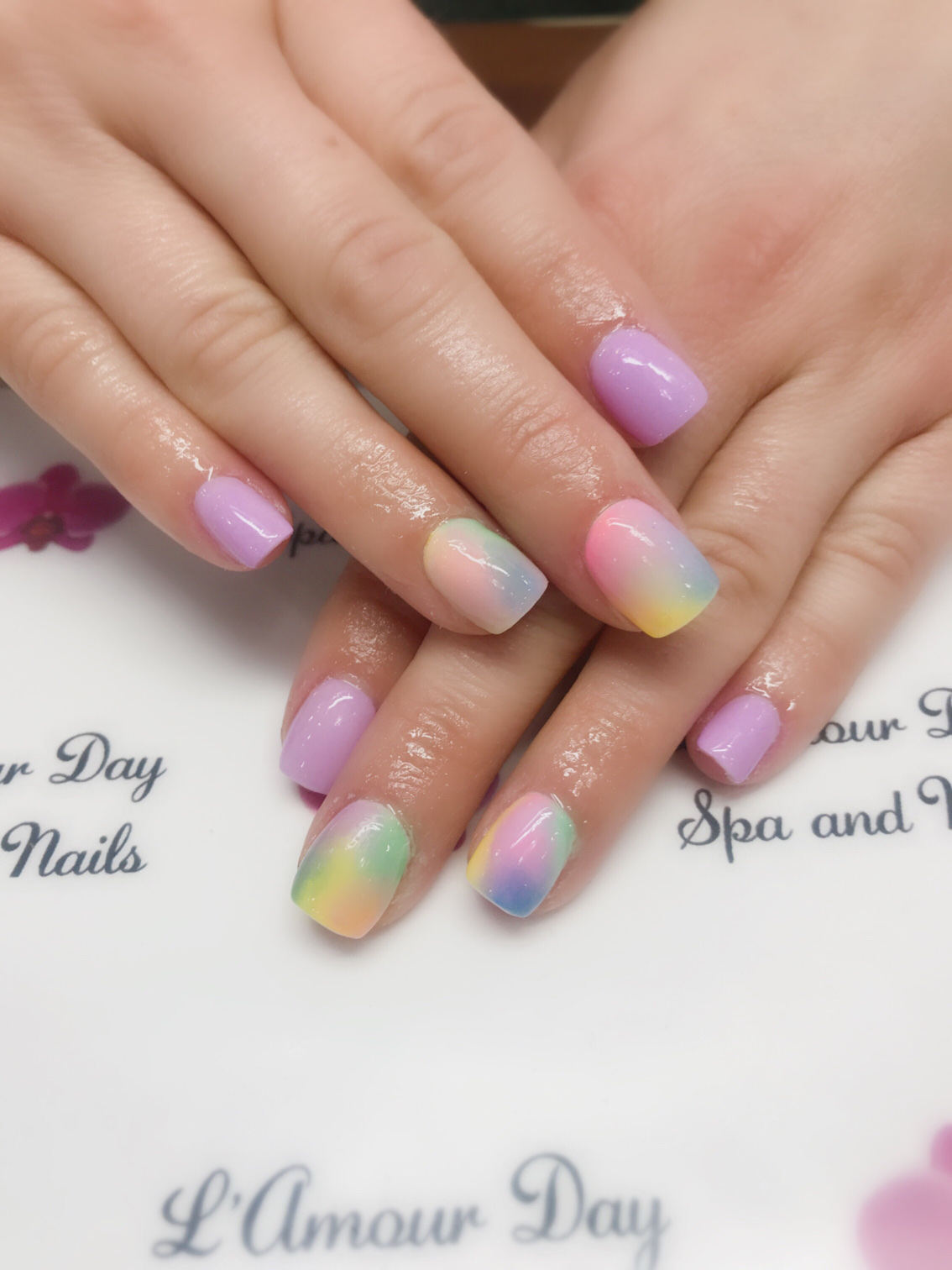 Blue manicure with glitter | Posh nails, Best nail salon, Spring pedicure